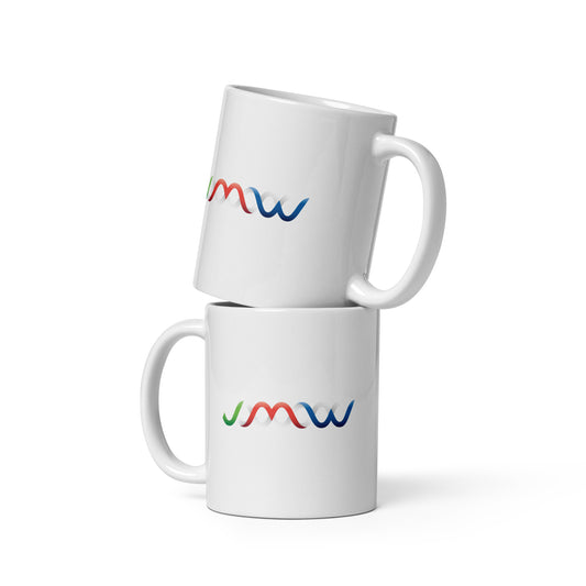 White glossy mug